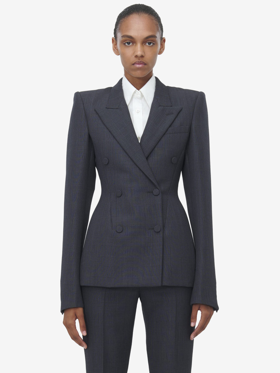 ALEXANDER MCQUEEN - Prince of Wales Double-breasted Jacket - Item 818861QJAEO1135